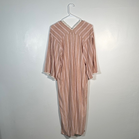 Beachgold Anthropologie Boho Cover Up Midi Dress S Lace Up Tassel - Picture 9 of 14